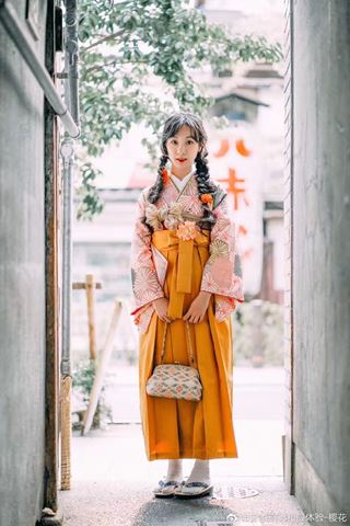 櫻花和服女士袴