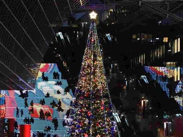 京都車站大階梯聖誕點燈