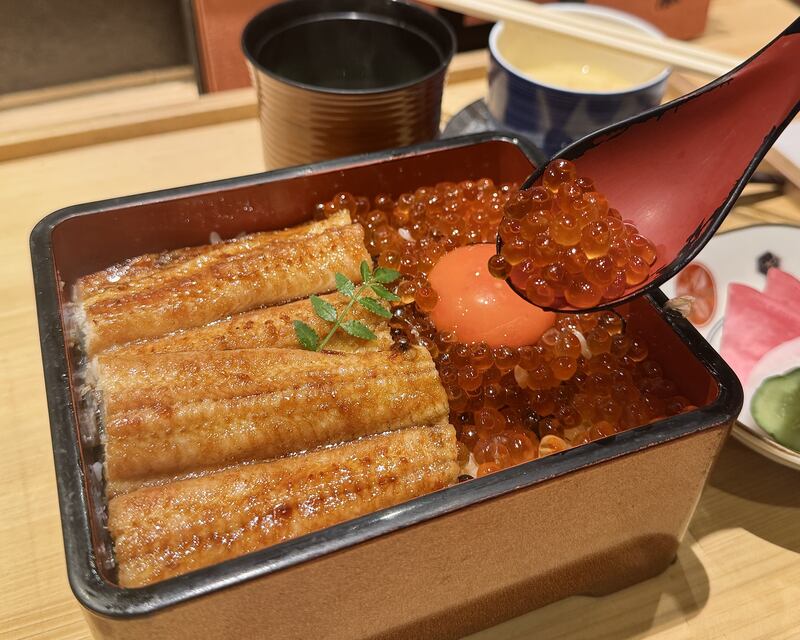 祇園鰻川藤 鮭魚卵鰻魚飯